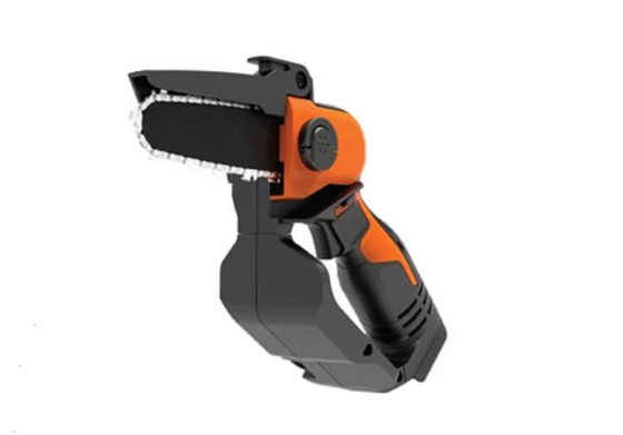 20V 5&quot;リチウム二重ロック スイッチが付いている手持ち型電池のチェーンソーの庭の電気用具