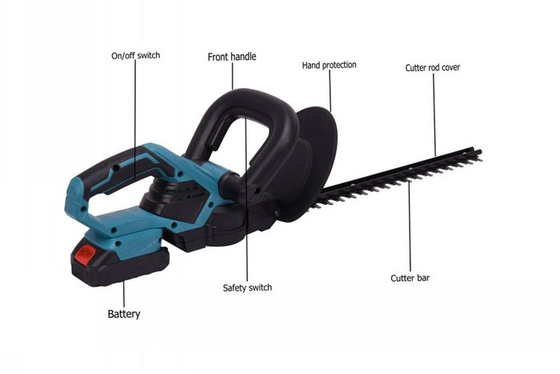 20V Protableの再充電可能な植木用トリマー1750r/Minの木の手持ち型のコードレス二重行為の刃