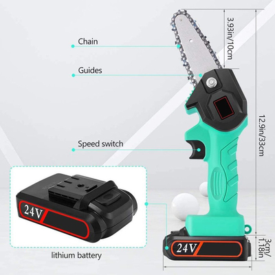 OEM 500W電池のコードレス密集した可動装置の手持ち型の再充電可能なチェーン製材所