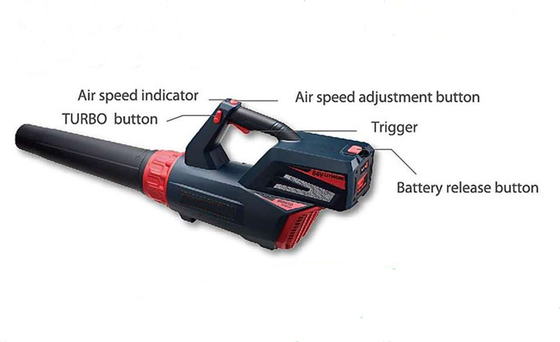4.0Ah 1.8Aのコードレス電気庭の送風機の再充電可能な電気葉13000R/Min