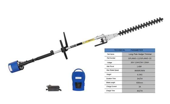 600mm 1KW電池の軽量の長い範囲のコードレス望遠鏡の植木用トリマー